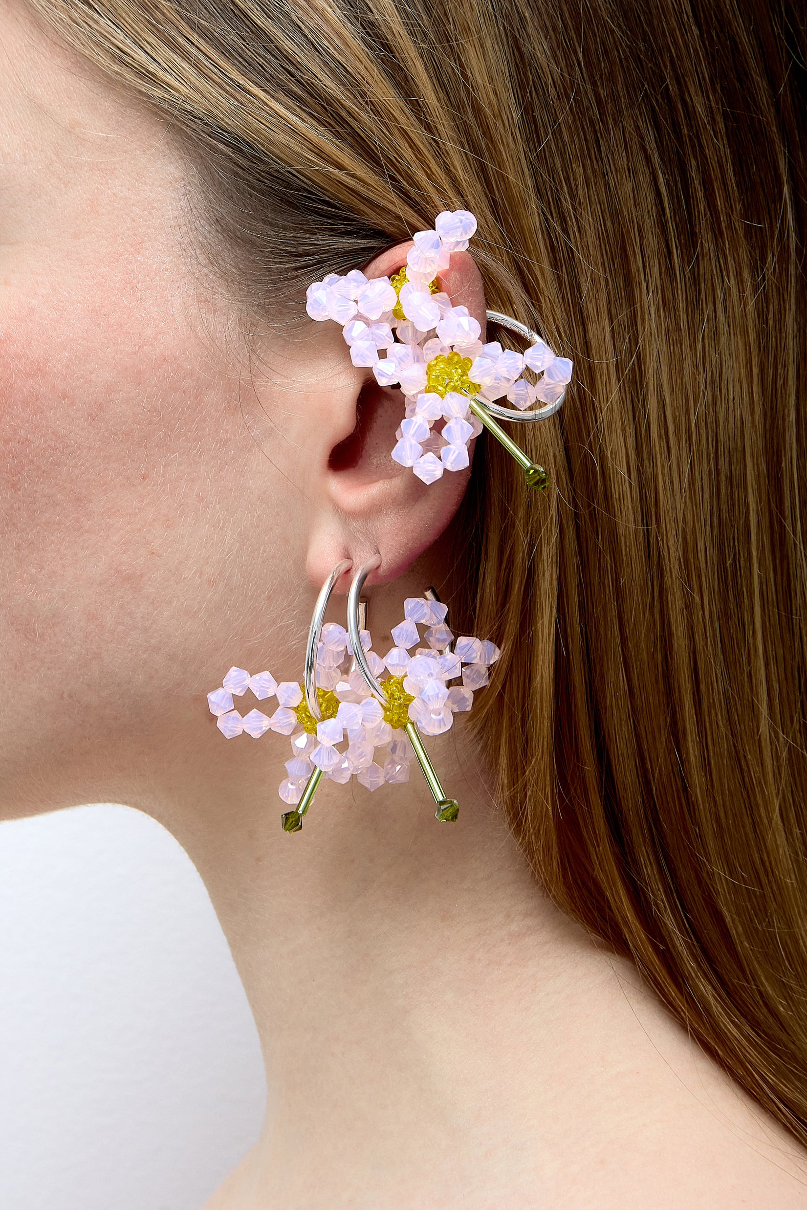 ASTER CHINENSIS LOOP EARRINGS