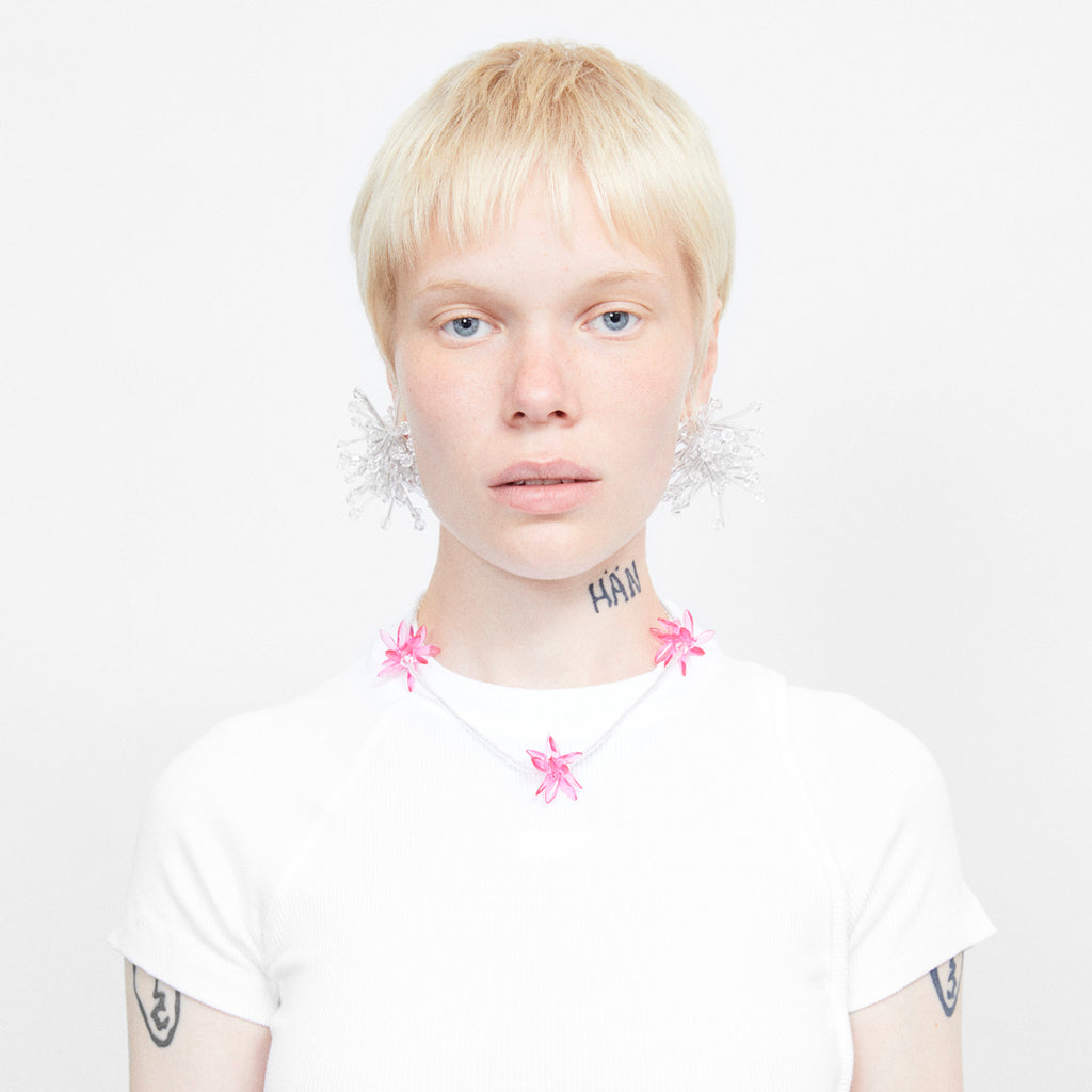 ALLIUM CEPA XL CLEAR CLUSTER EARRINGS