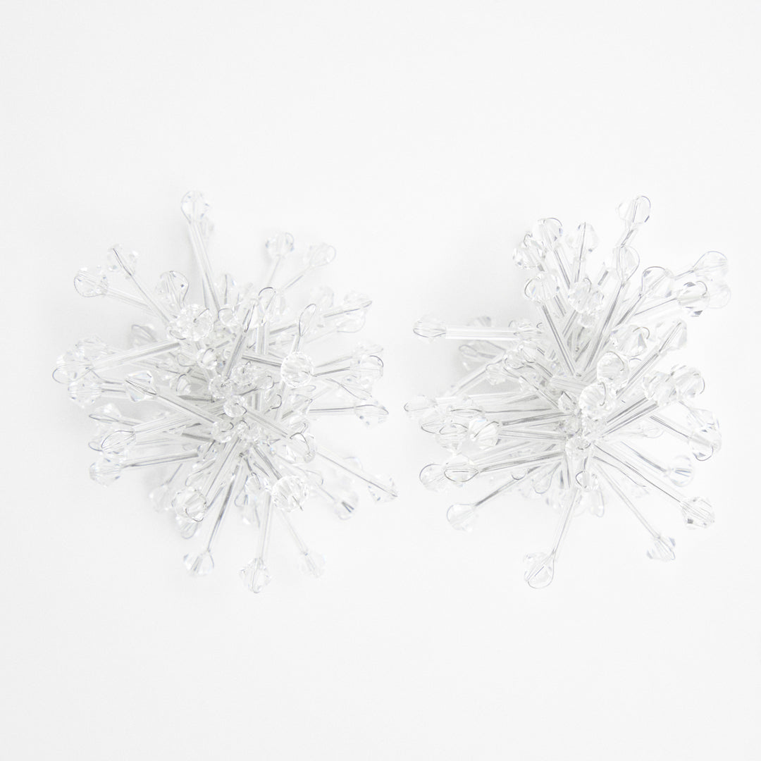 ALLIUM CEPA XL CLEAR CLUSTER EARRINGS