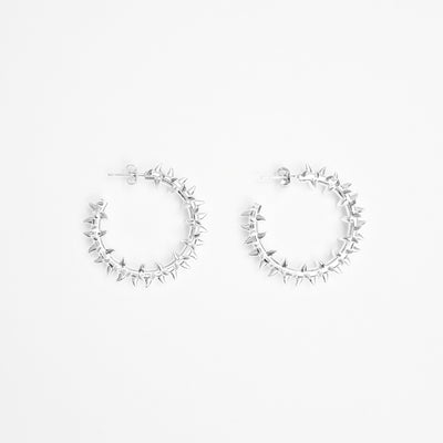 ARIDITY SILVER SPIKY LOOPS