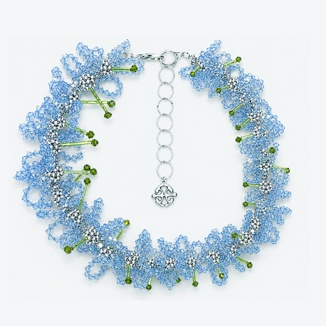 ASTER BLUA MULTI FLOWERS NECKLACE