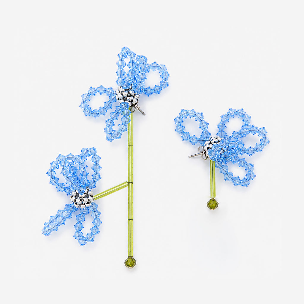 ASTER BLUA FLORAL EARRINGS