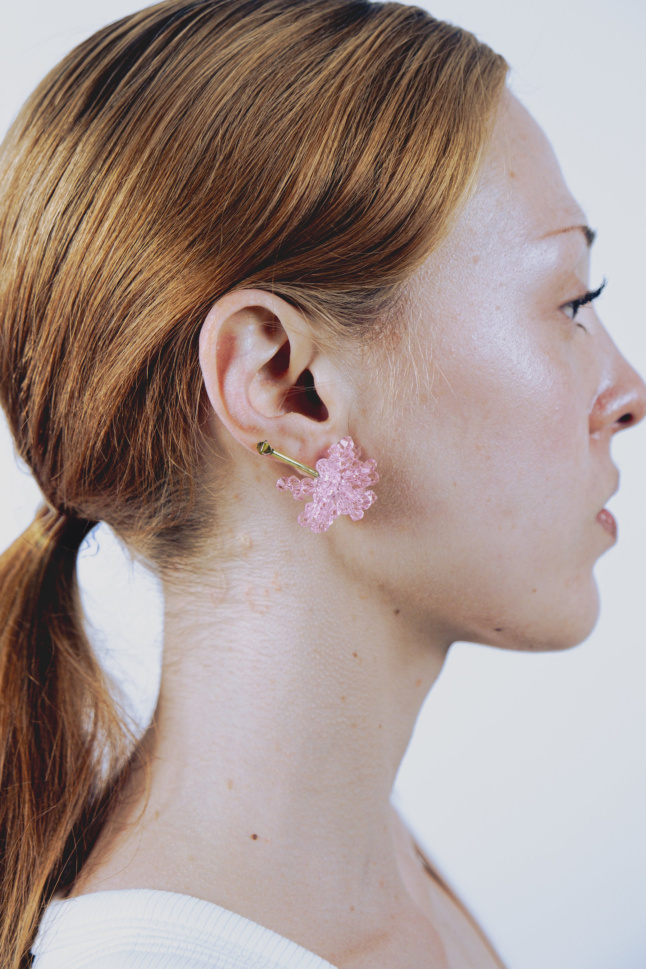ERICA PINK FLORAL MINIMUS EARRINGS