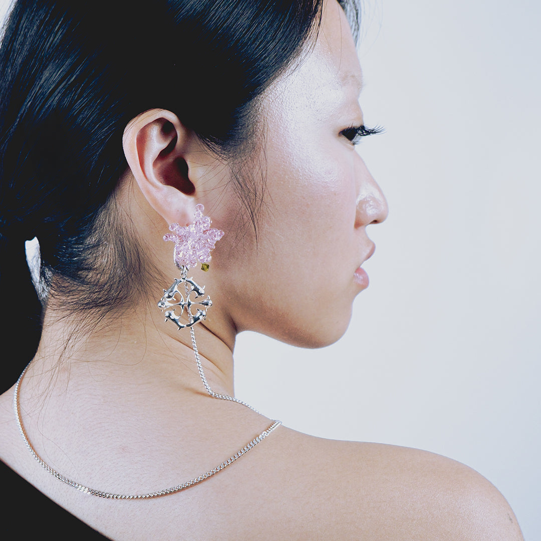 ERICA ROSA - DIOP EARRINGS WITH CHAIN