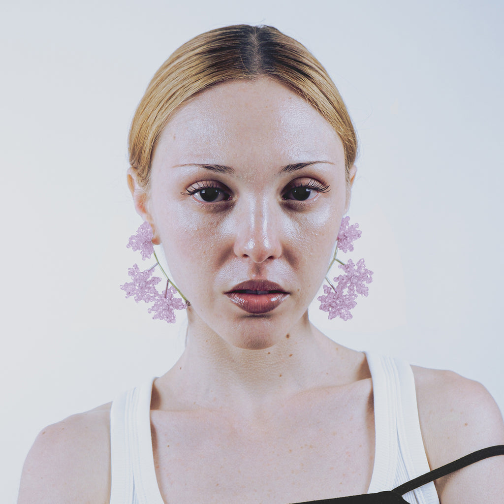 ERICA PINK FLORAL EARRINGS