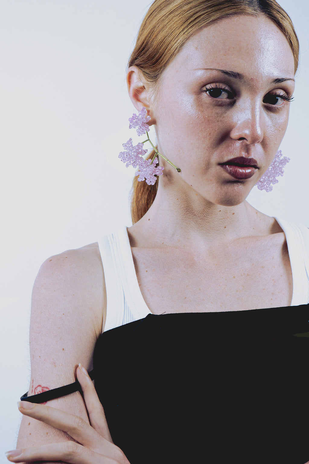 ERICA PINK FLORAL EARRINGS