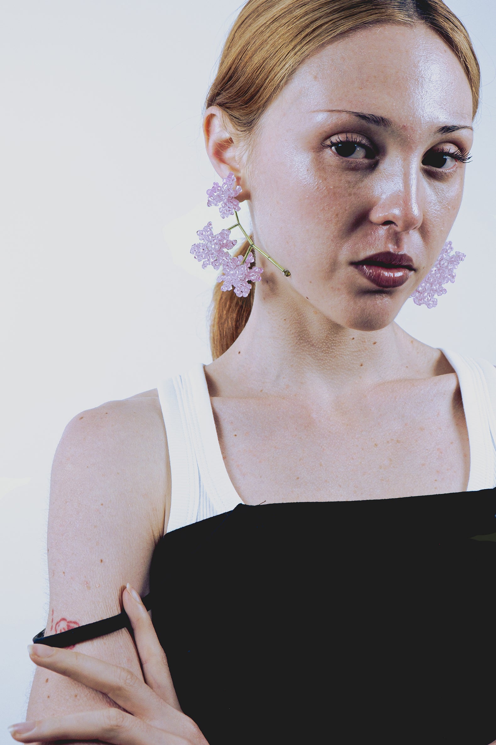 ERICA PINK FLORAL EARRINGS
