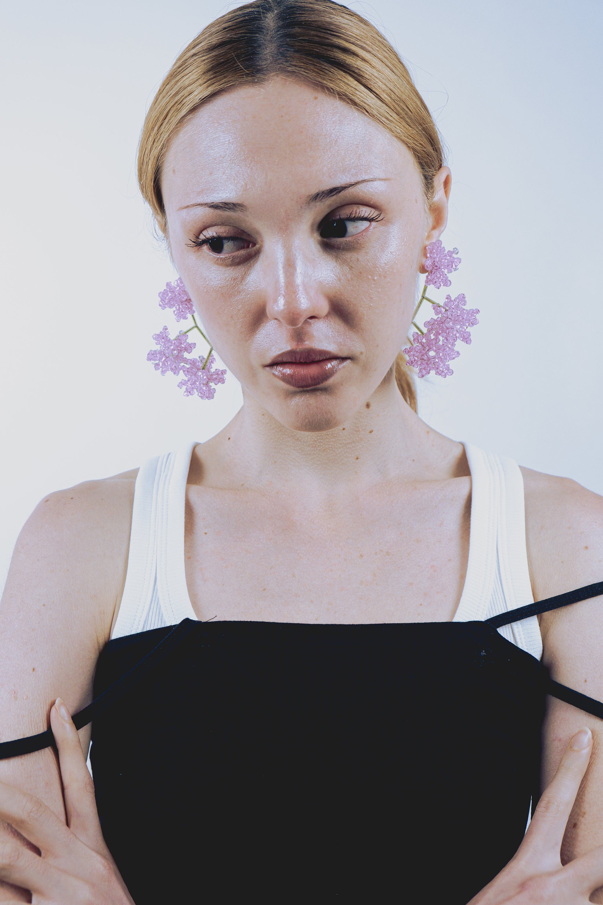 ERICA PINK FLORAL EARRINGS