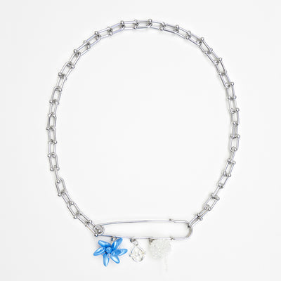 MICEA BLUE MULTI-CHARMS NECKLACE