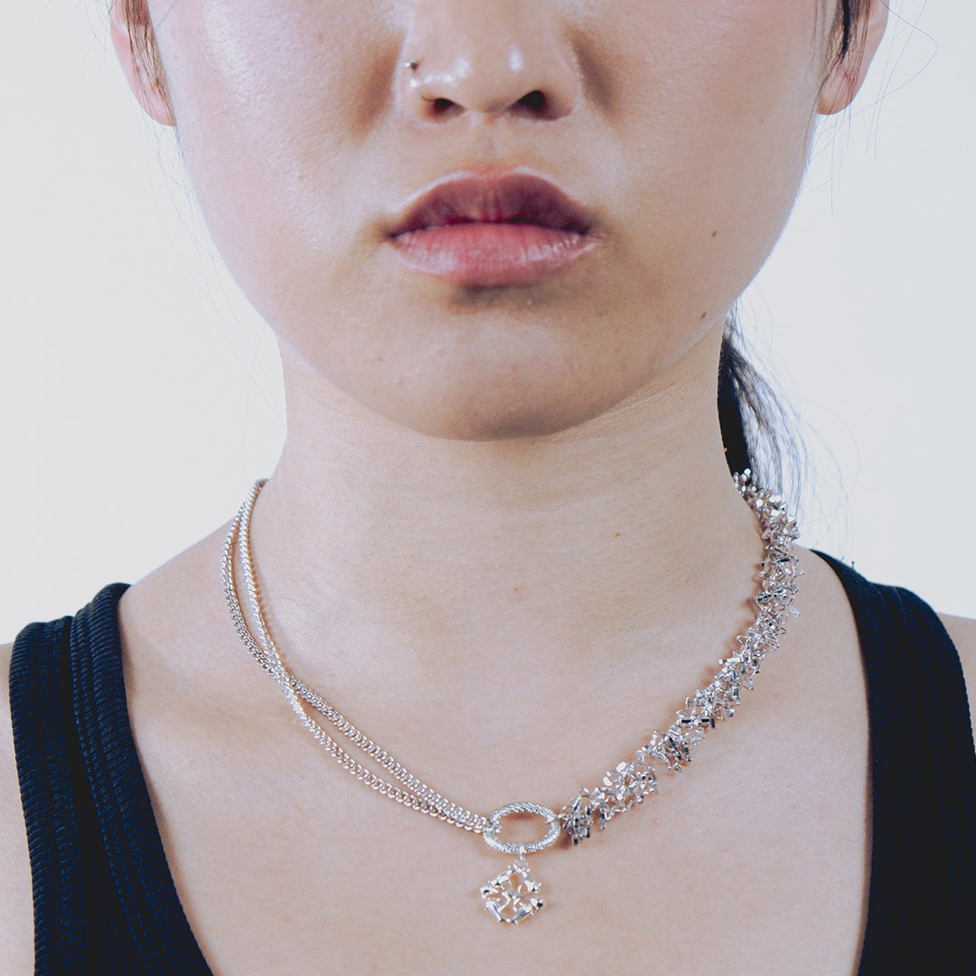 PAEONIA PURPLE MISAKI NECKLACE