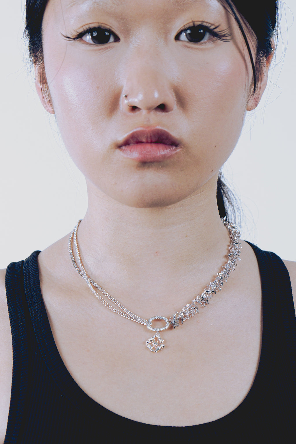PAEONIA PURPLE MISAKI NECKLACE