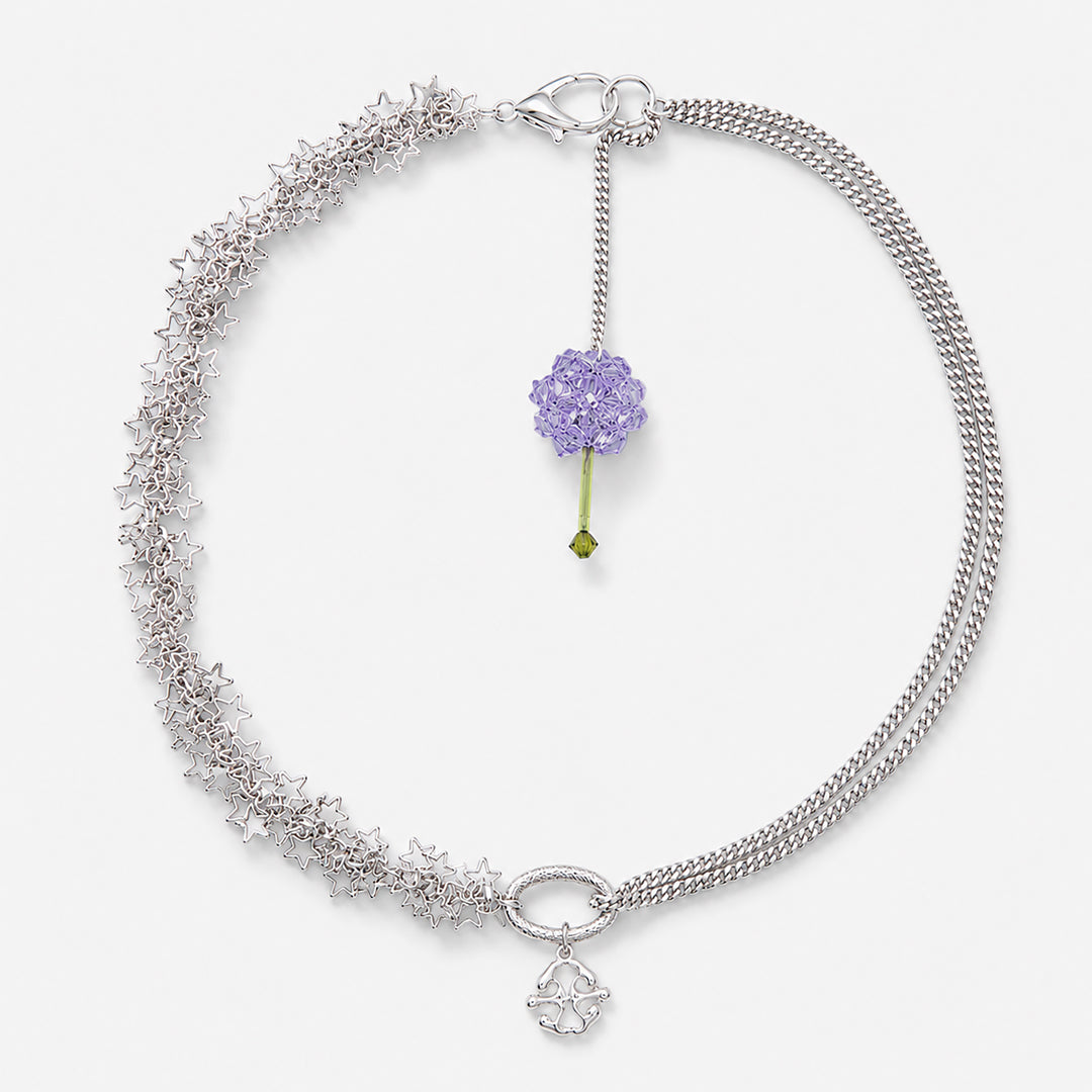 PAEONIA PURPLE MISAKI NECKLACE