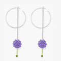 PAEONIA PURPLE BUD DUPLANTIS EARRINGS