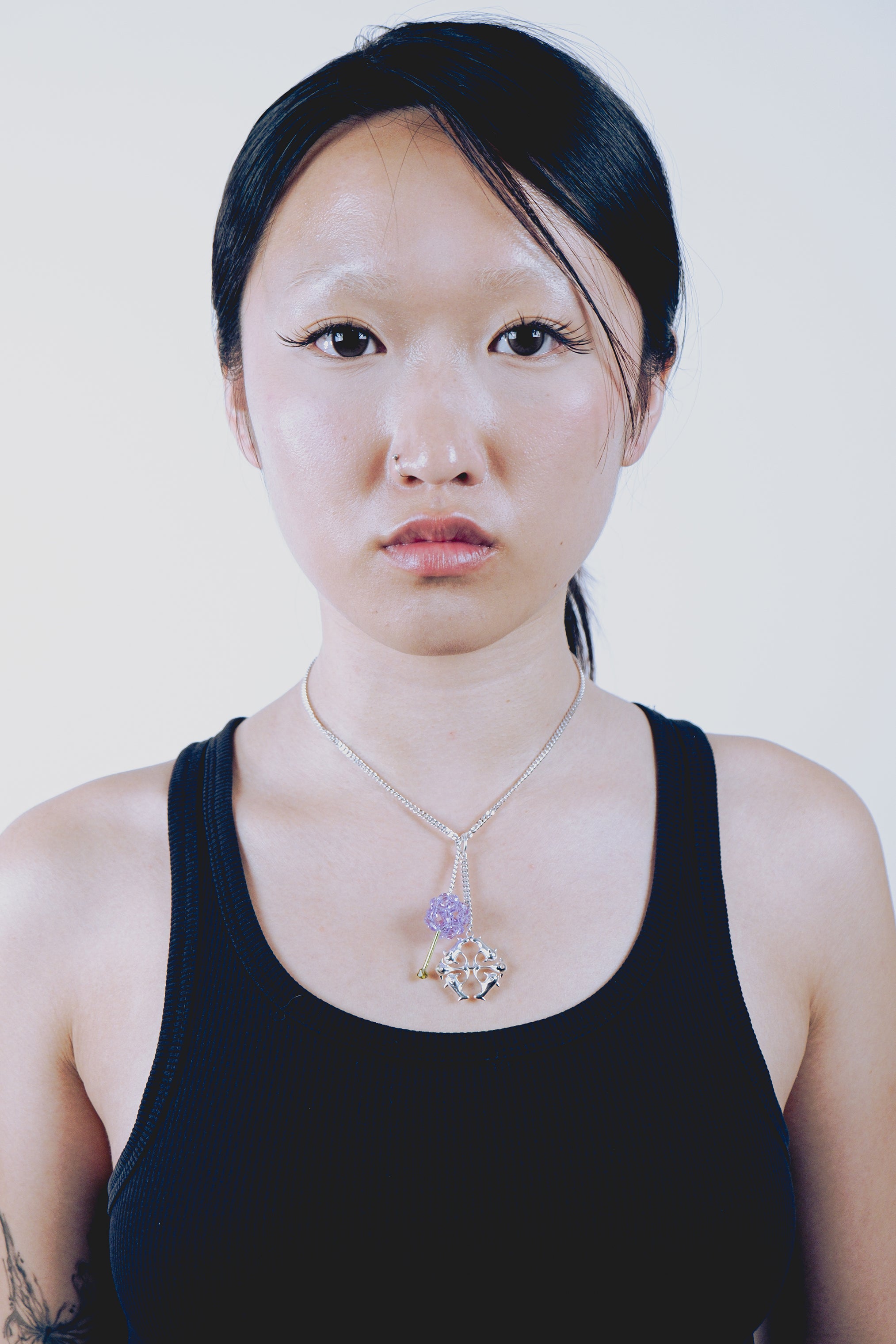 PAEONIA PURPLE WILLIAMS NECKLACE