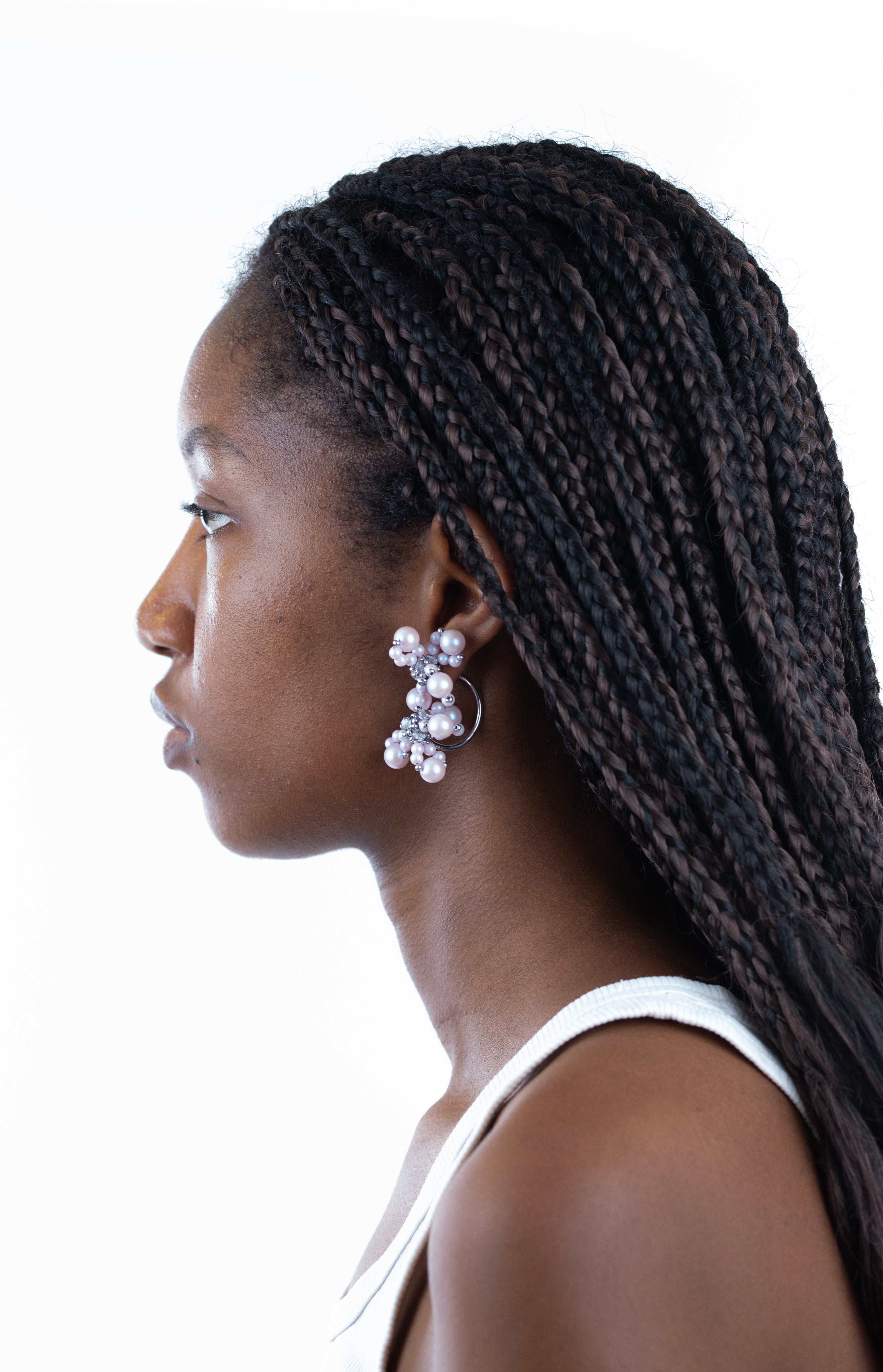 VANTA ROSAE LOOP LOCKER EARRING