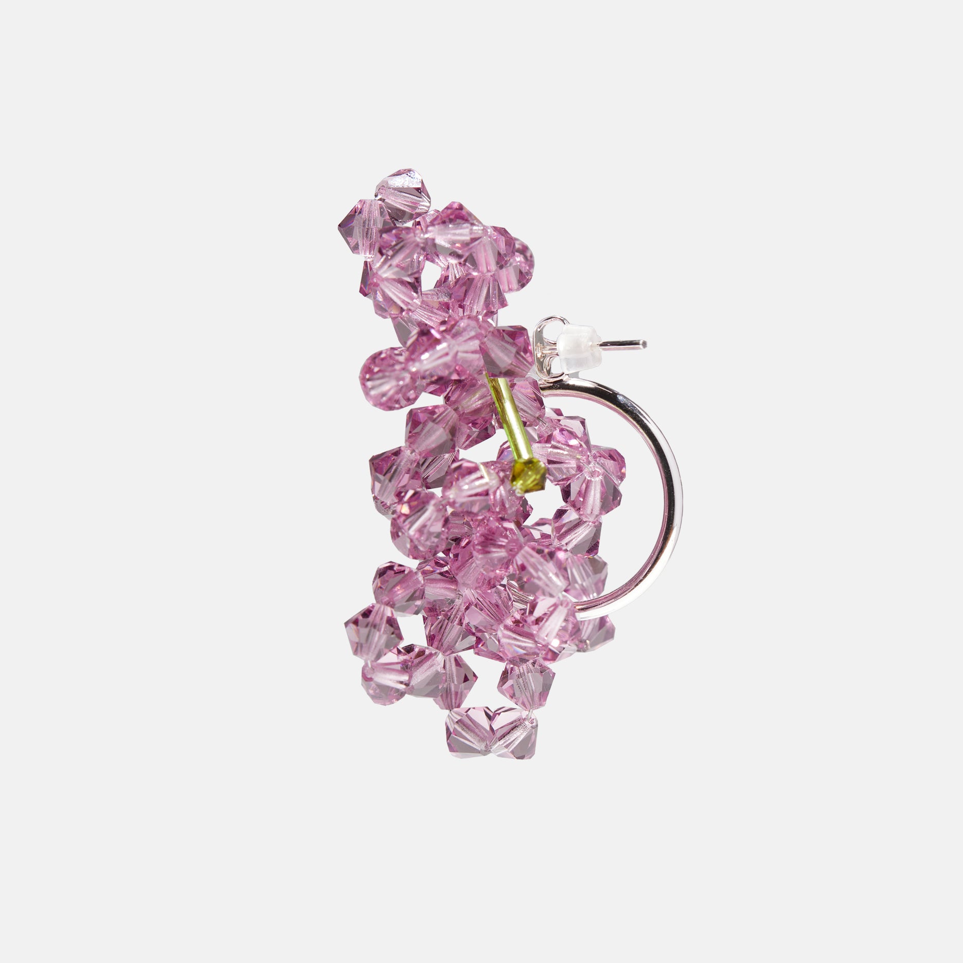 VIOLACEUM LOOP LOCKER STUD EARRING