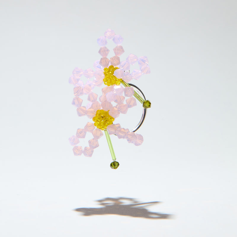 BOUCLES D'OREILLES À FERMOIR ANNEAU ASTER CHINENSIS