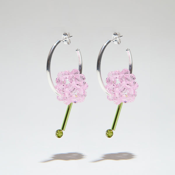 BOUCLES D'OREILLES ANNEAUX PAEONIA SUFFRUTICOSA
